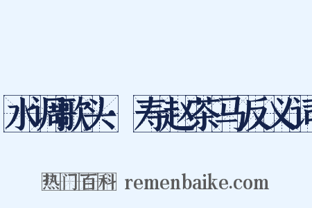 水调歌头·寿赵茶马反义词是什么意思的图片